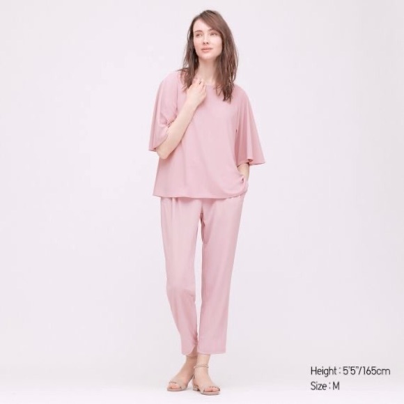 NWT Crepe Jersey Tapered Pants in pink - Picture 1 of 8